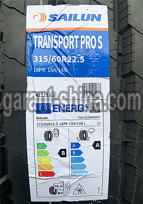 Sailun Transport Pro S (рулевая) 315/60 R22.5 154/148L 18PR - Фото этикетки